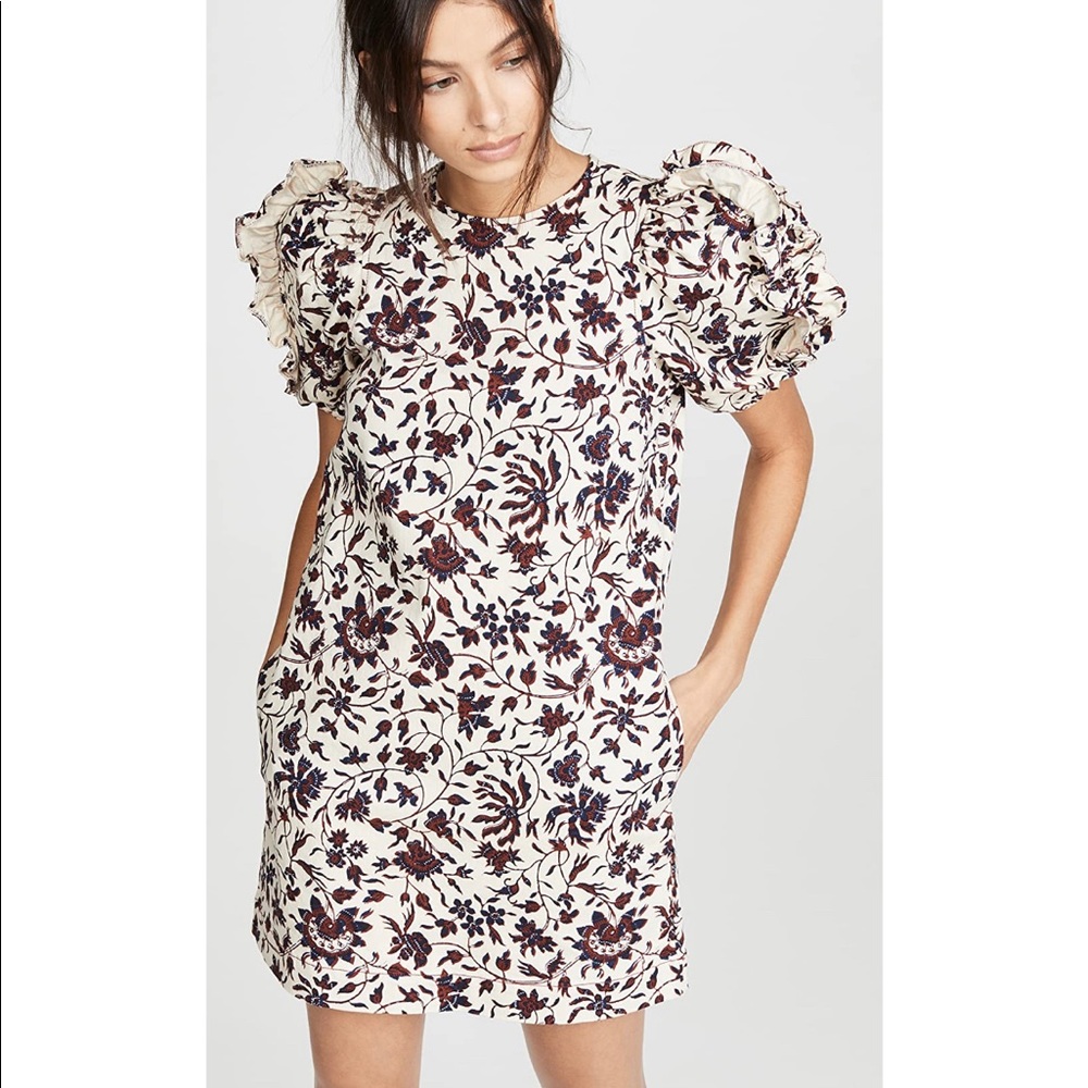 Ulla Johnson Denim Puff Sleeve Mini